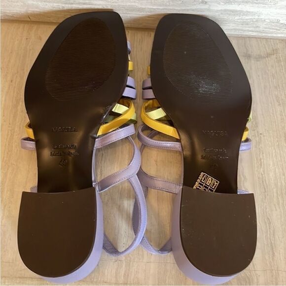 Anthropologie Naguisa Picon Multi Lilac Strappy Leather Sandal NWOB EU 40 US 10 - Picture 5 of 7